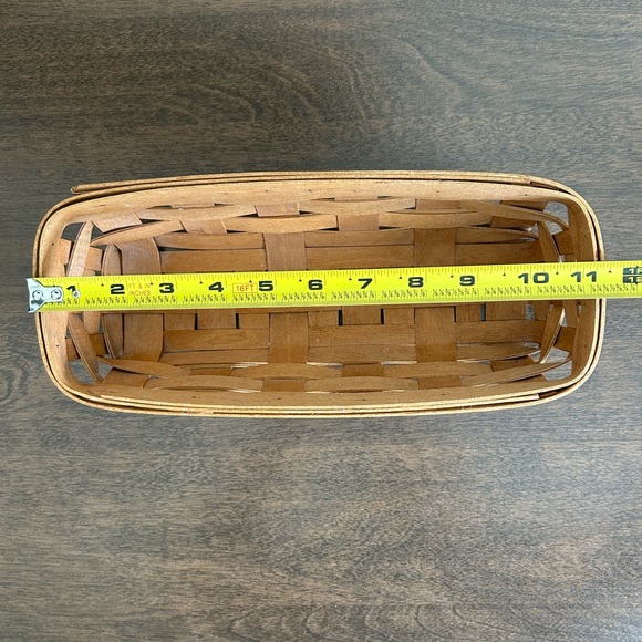 VINTAGE 1993 LONGABERGER CRACKER BASKET 11.5 X 5 X 3 - Picture 11 of 12